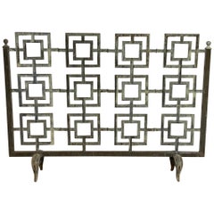 Cast Iron Geometric Fireplace Screen