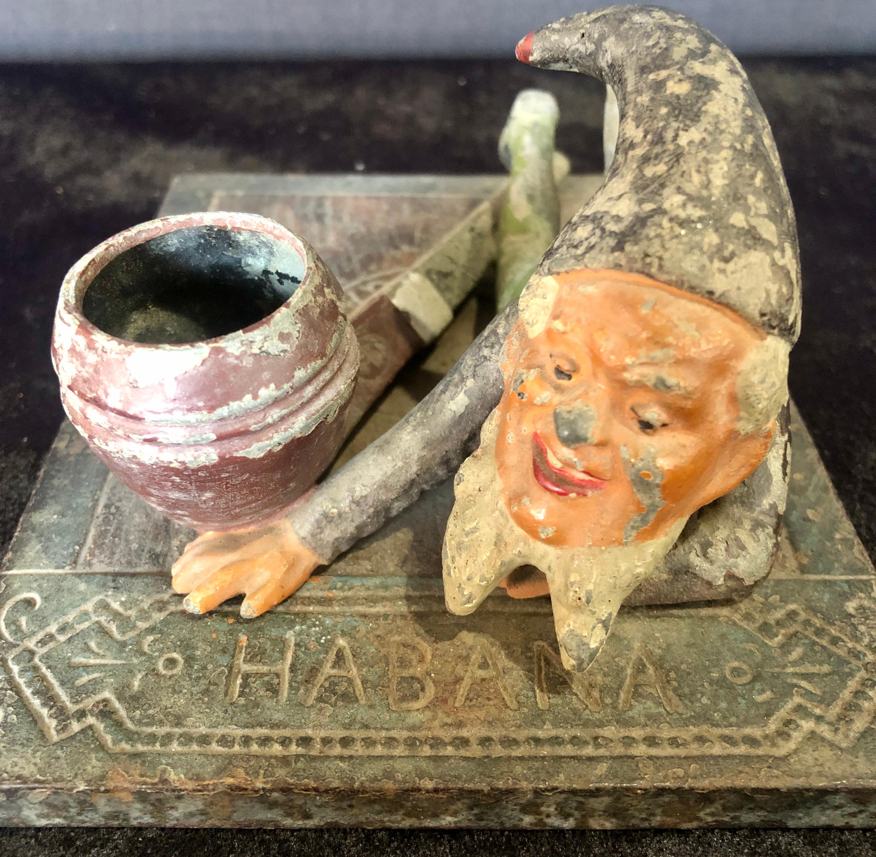 Cast iron gnome Habana Humidor cover.
This is part of the personal collection purchased directly, From the estate of Jerry Terranova, Author of 