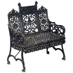 Cast Iron Gothic Revival Garden Bench after Peter Timmes