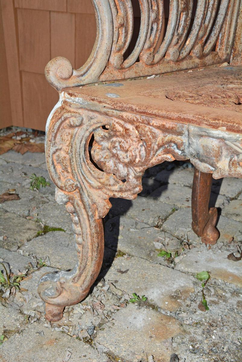American Cast Iron Gothic Style Garden Bench