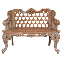 Cast Iron Gothic Style Garden Bench