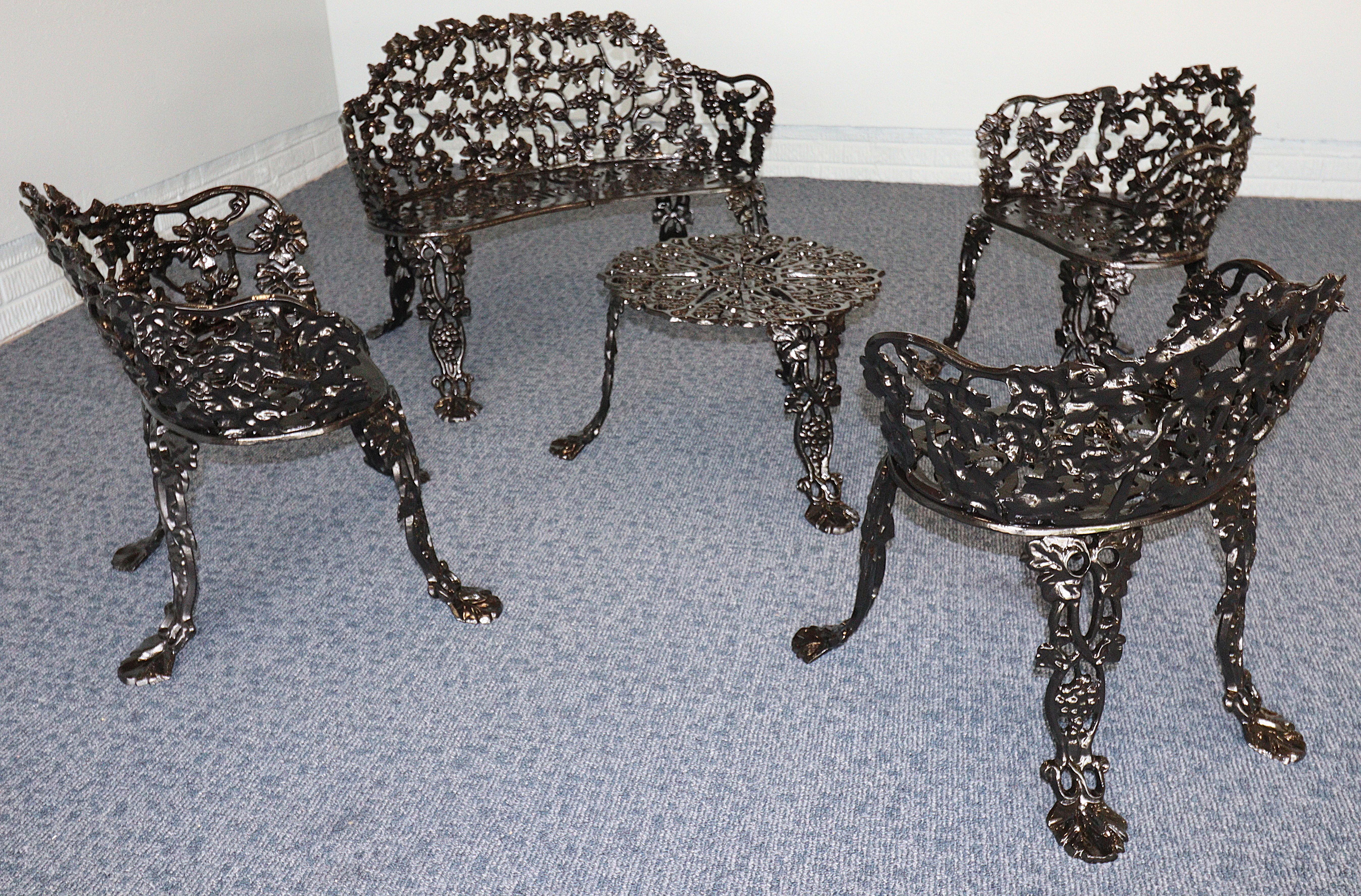 American Cast Iron Grapevine Garden Set-Complete For Sale