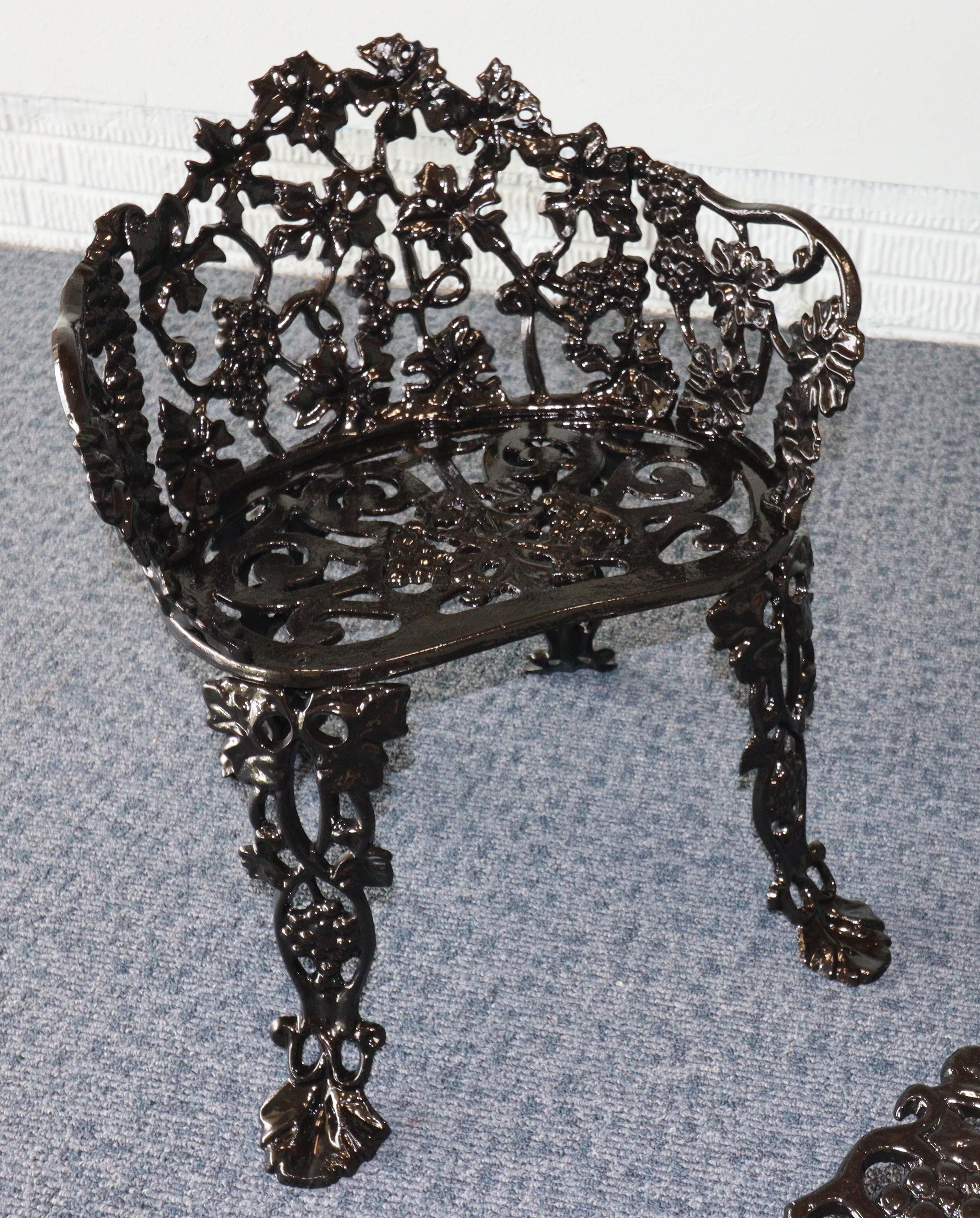 20th Century Cast Iron Grapevine Garden Set-Complete For Sale