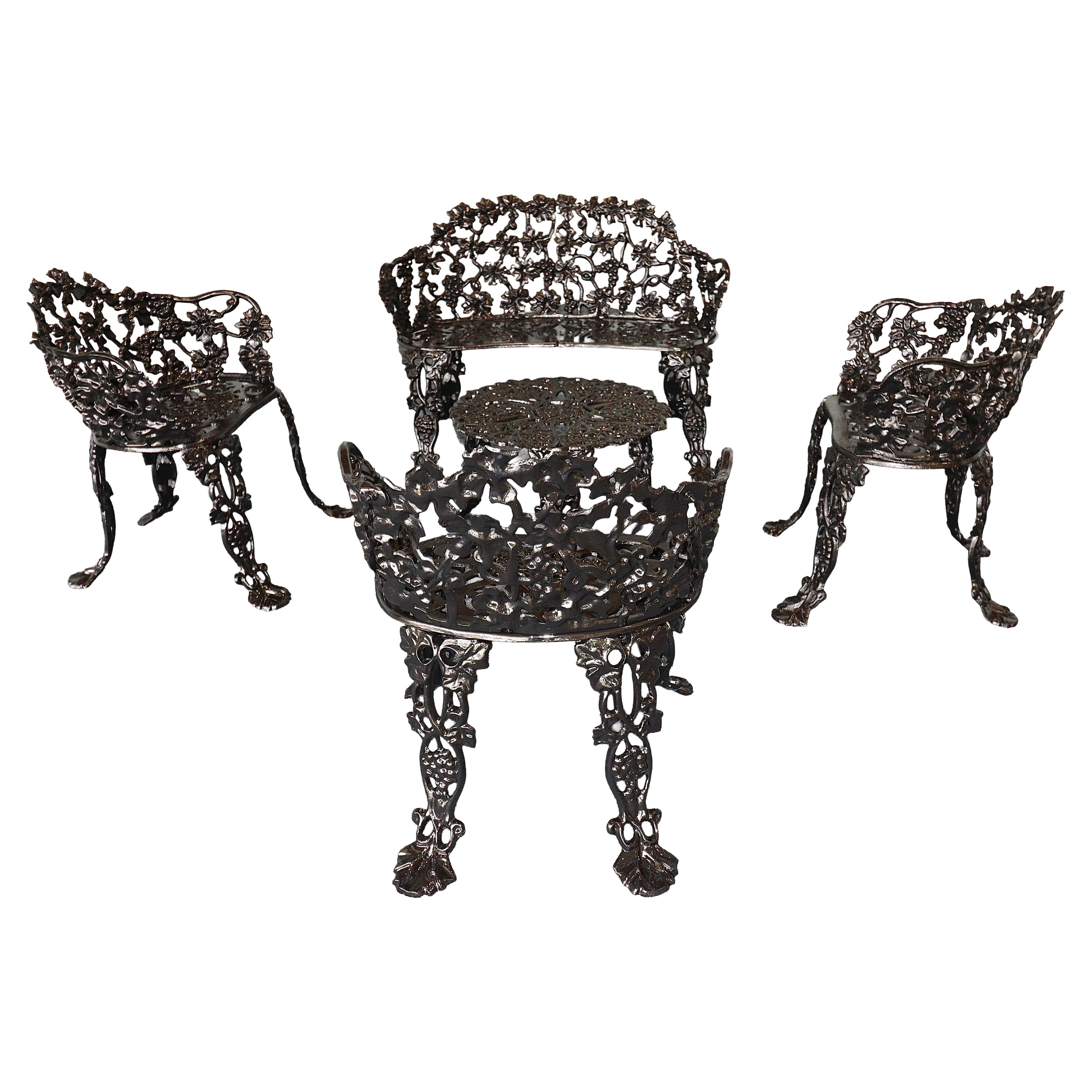 Cast Iron Grapevine Garden Set-Complete