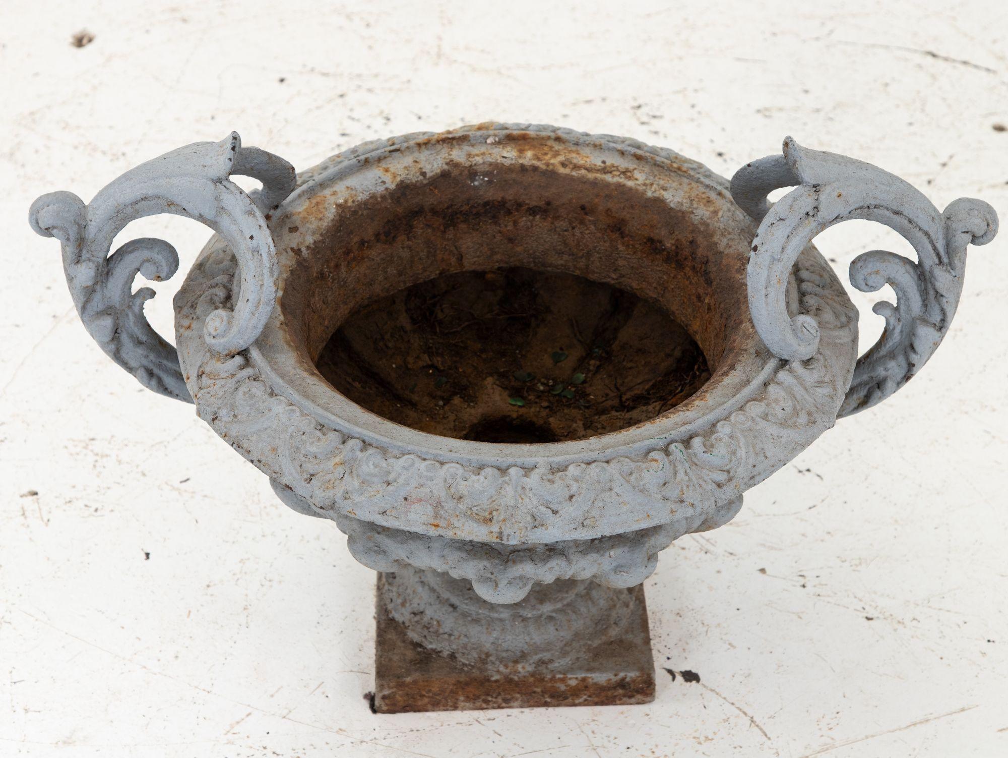 Cast Iron Gray Urn For Sale 7