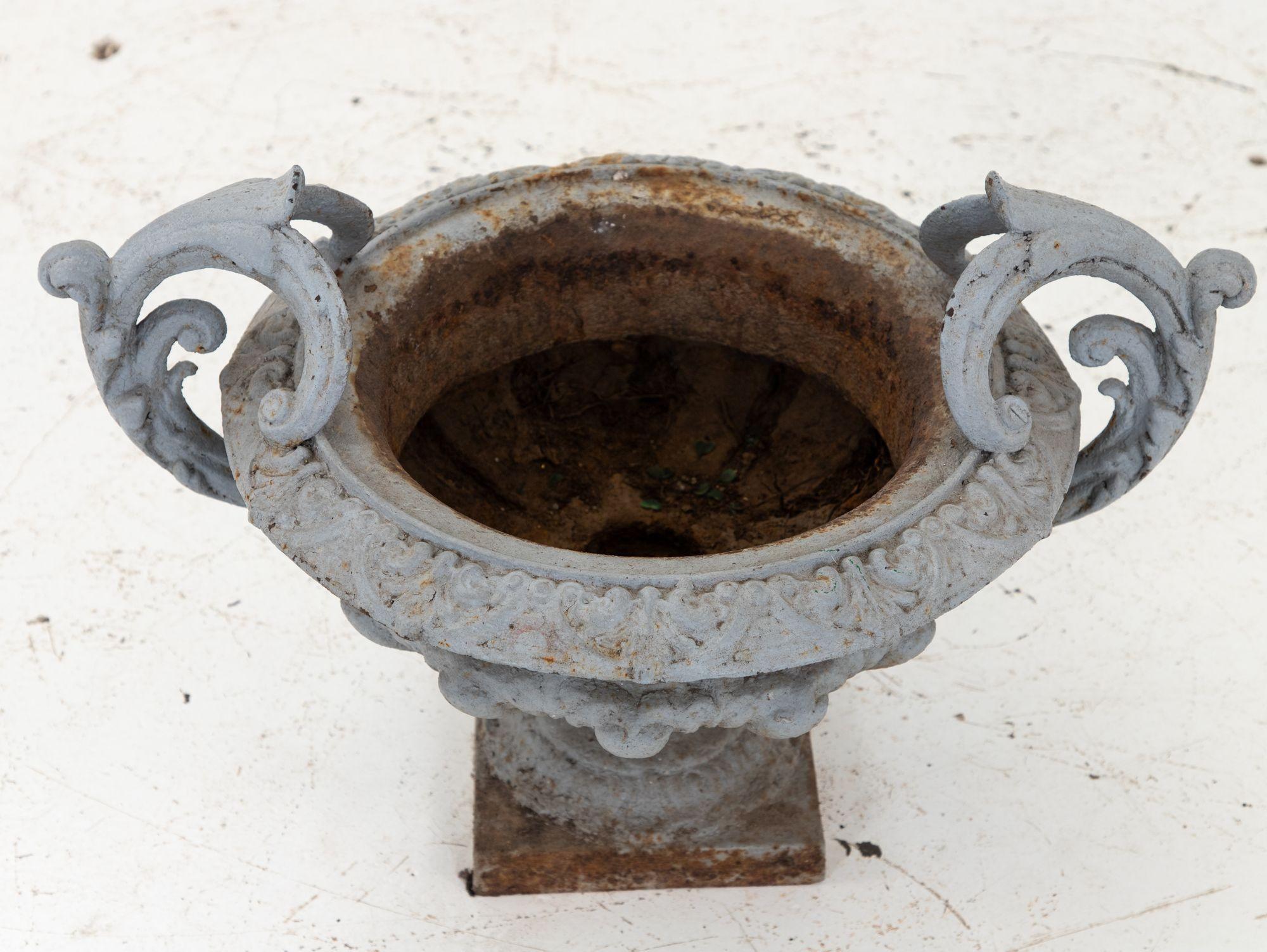 Cast Iron Gray Urn For Sale 8