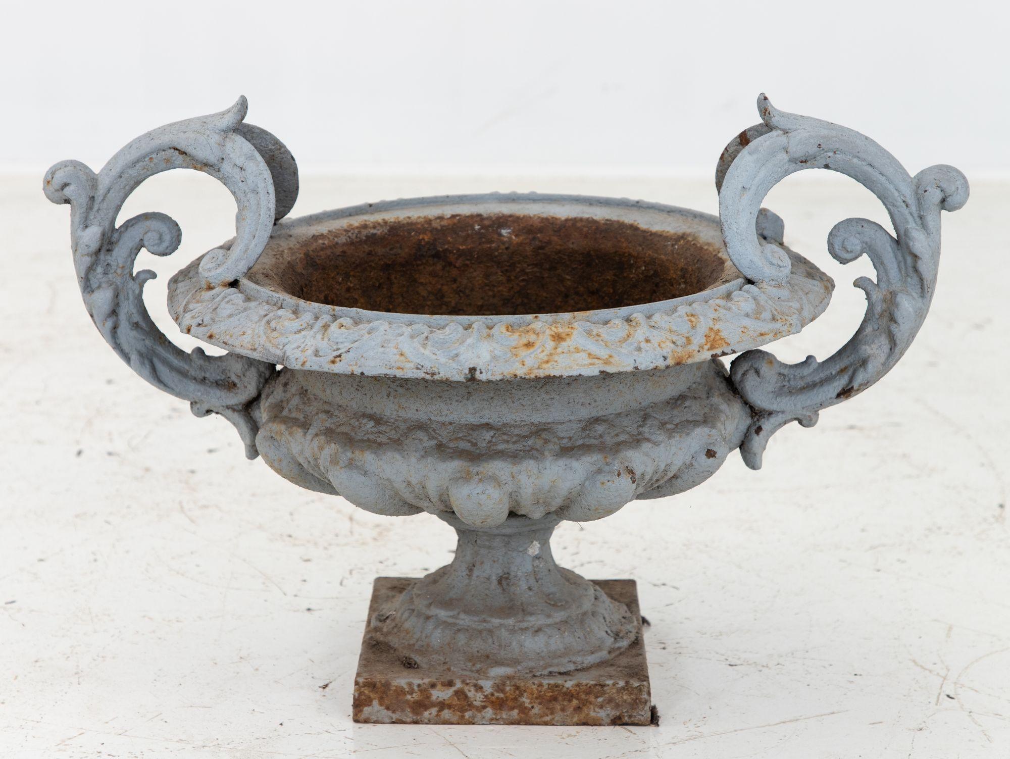 Cast Iron Gray Urn For Sale 2