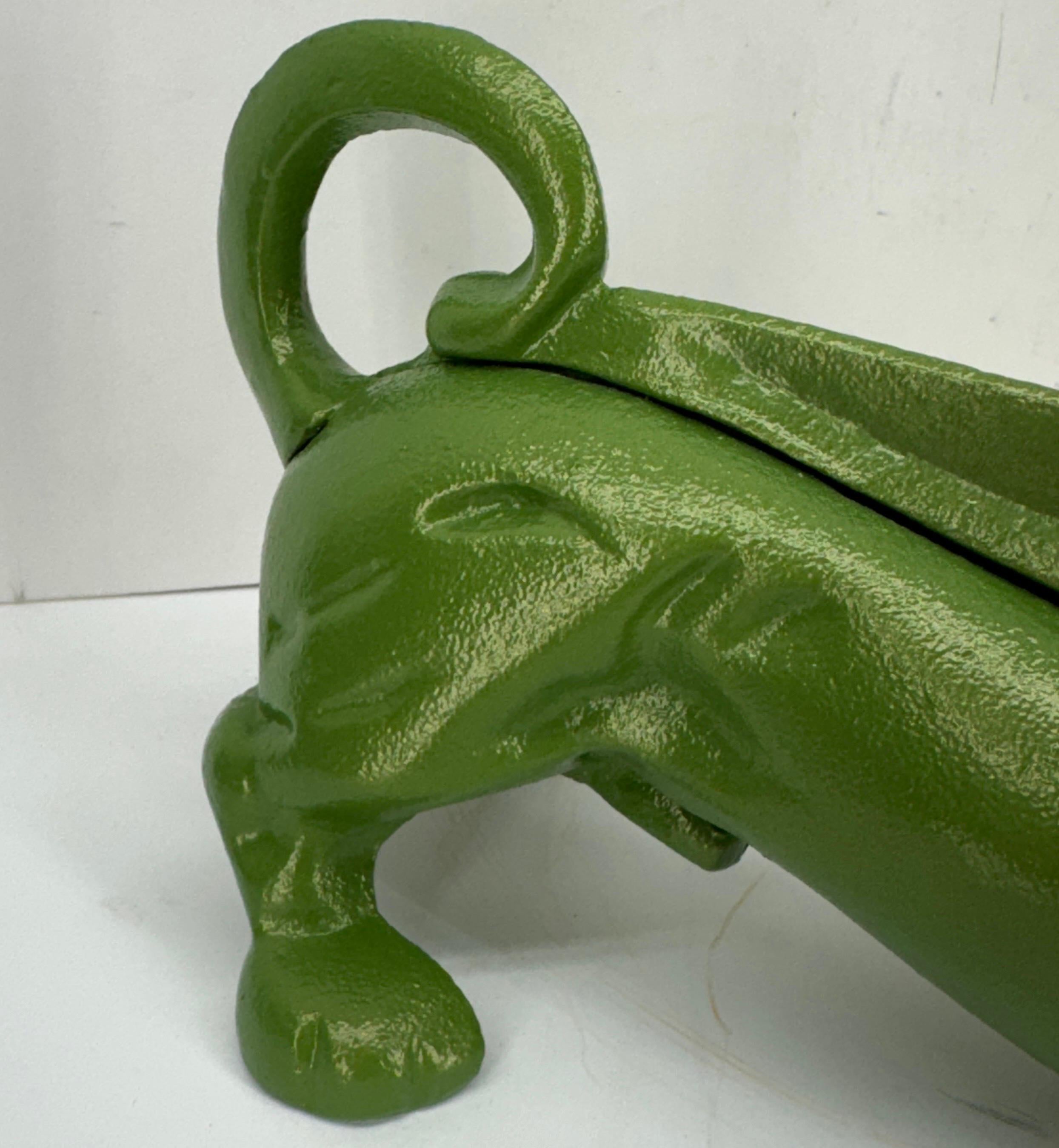 Rascador de Pies de Hierro Fundido Verde Tope de Puerta de Perro Salchicha en venta 1
