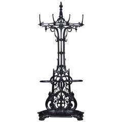 Antique Cast Iron Hall Stand