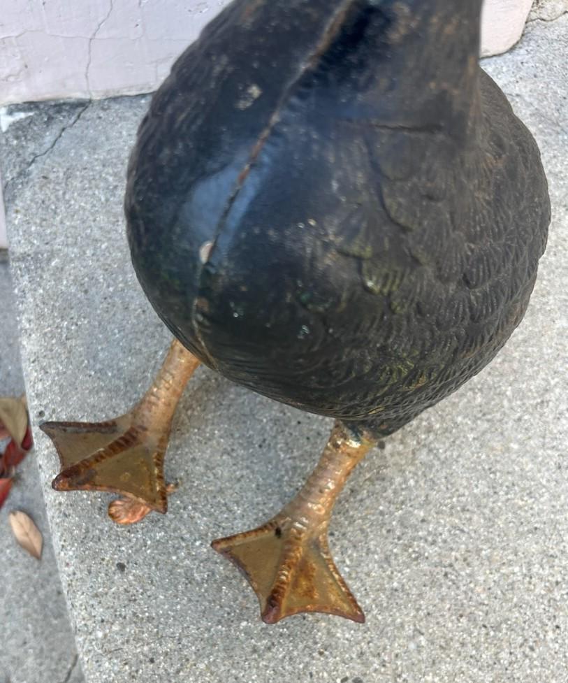 Gusseisen Hand bemalt Ente / Garten Ornament (Handbemalt)