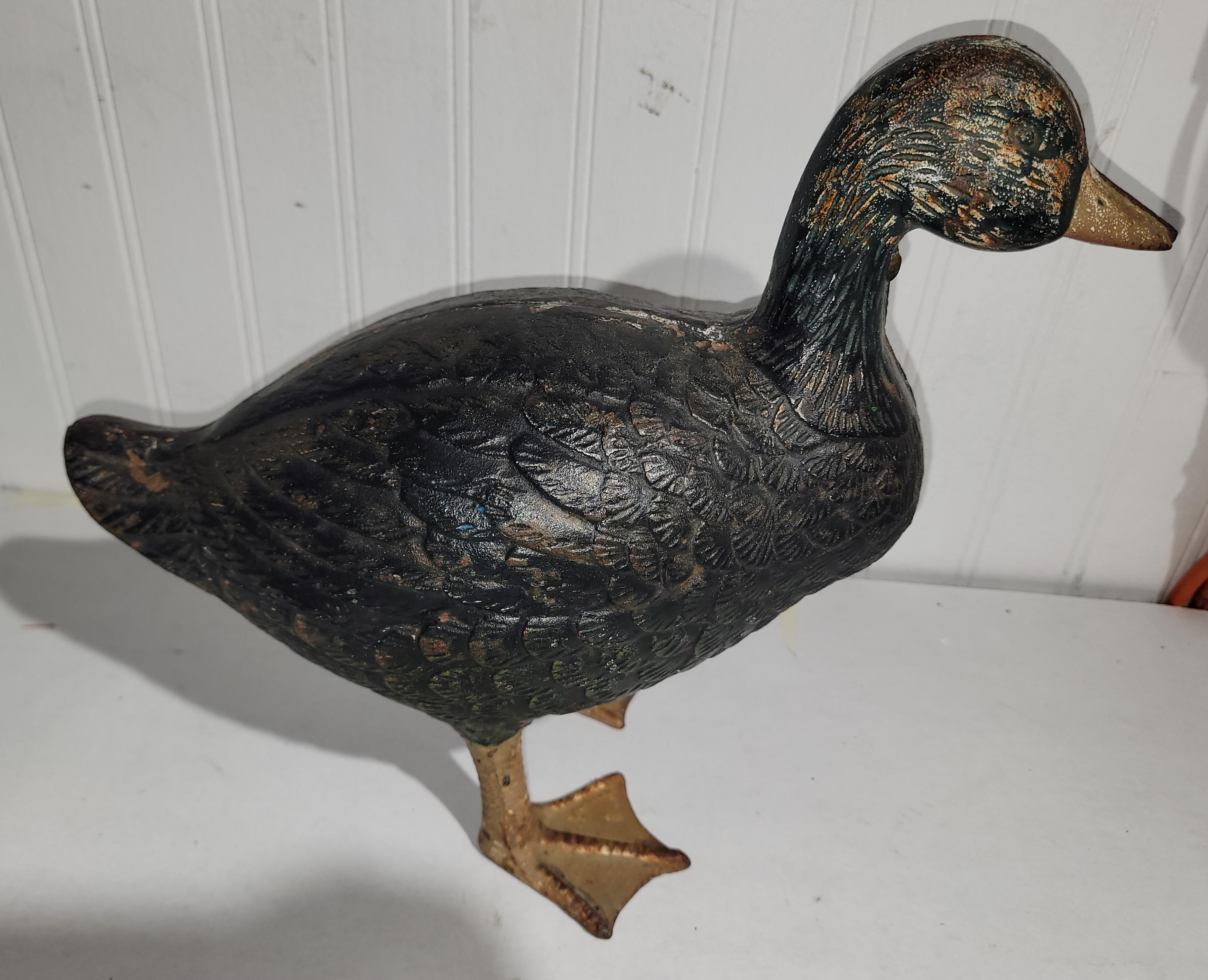 Gusseisen Hand bemalt Ente / Garten Ornament (Adirondack)