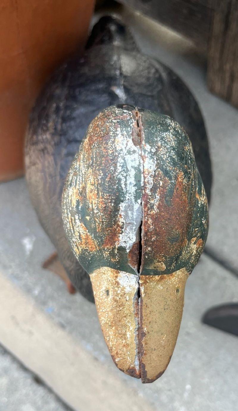 Gusseisen Hand bemalt Ente / Garten Ornament 1