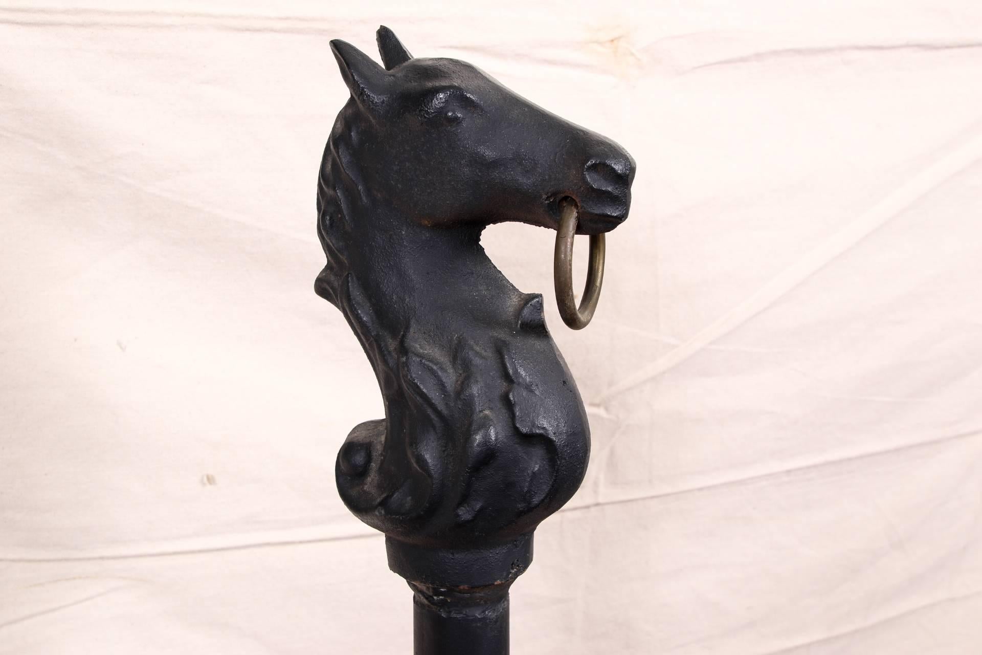 concrete hitching post