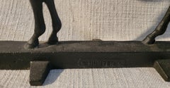 Gusseisen Pferd Türstopper Signed Hunter