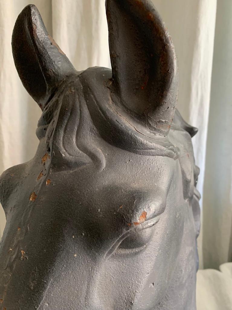 French Cast Iron Horse Head For Sale
