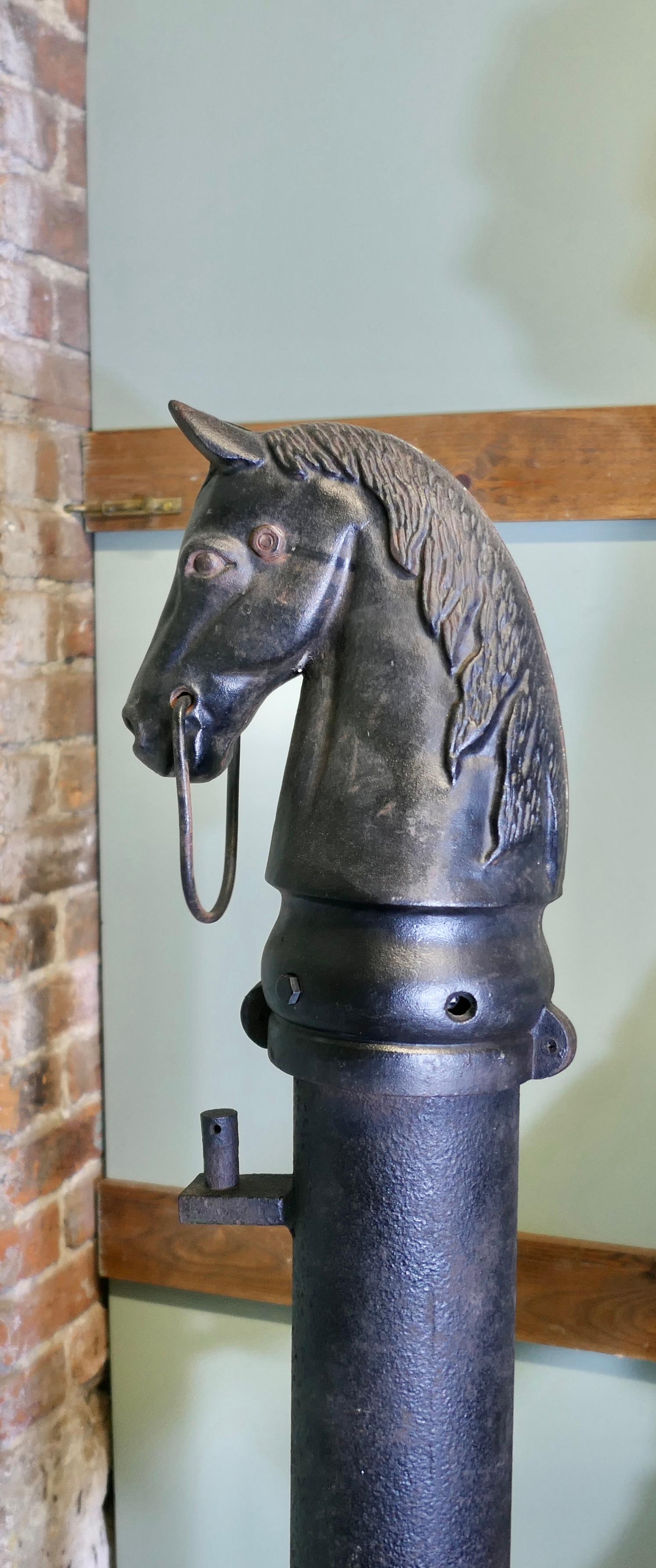 Cast Iron Horse Head, Hitching Post For Sale 1