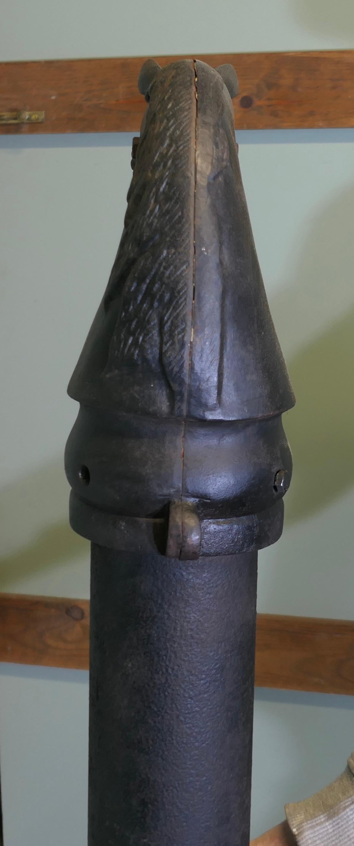 Cast Iron Horse Head, Hitching Post For Sale 3
