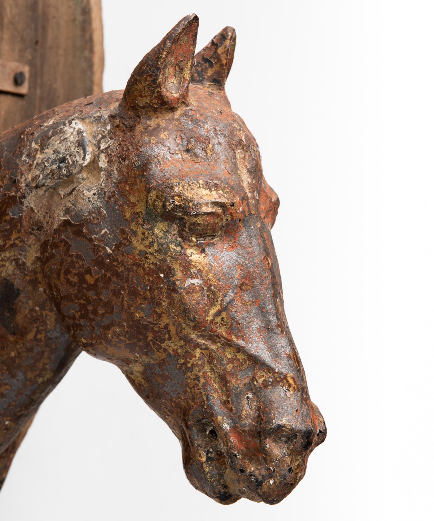 Early 19th Century Cast Iron Horse Stable Sign, France, circa 1800