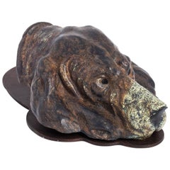 Cast Iron Hound Dog Paper Holder