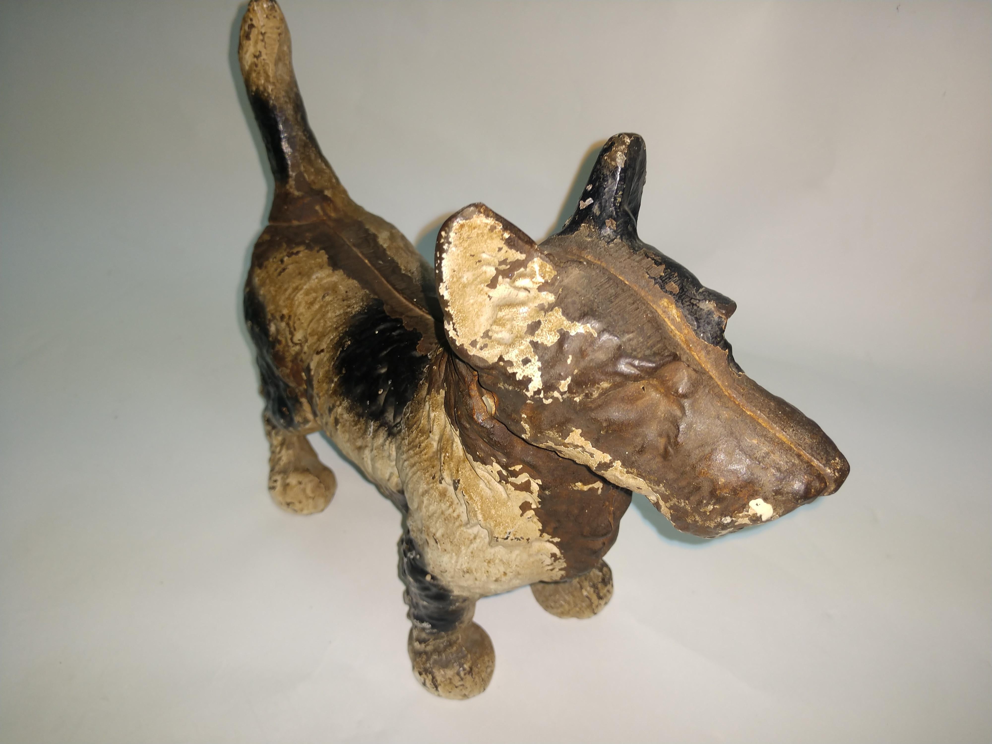 Mid-20th Century Cast Iron Hubley Scottish Terrier Door Stop