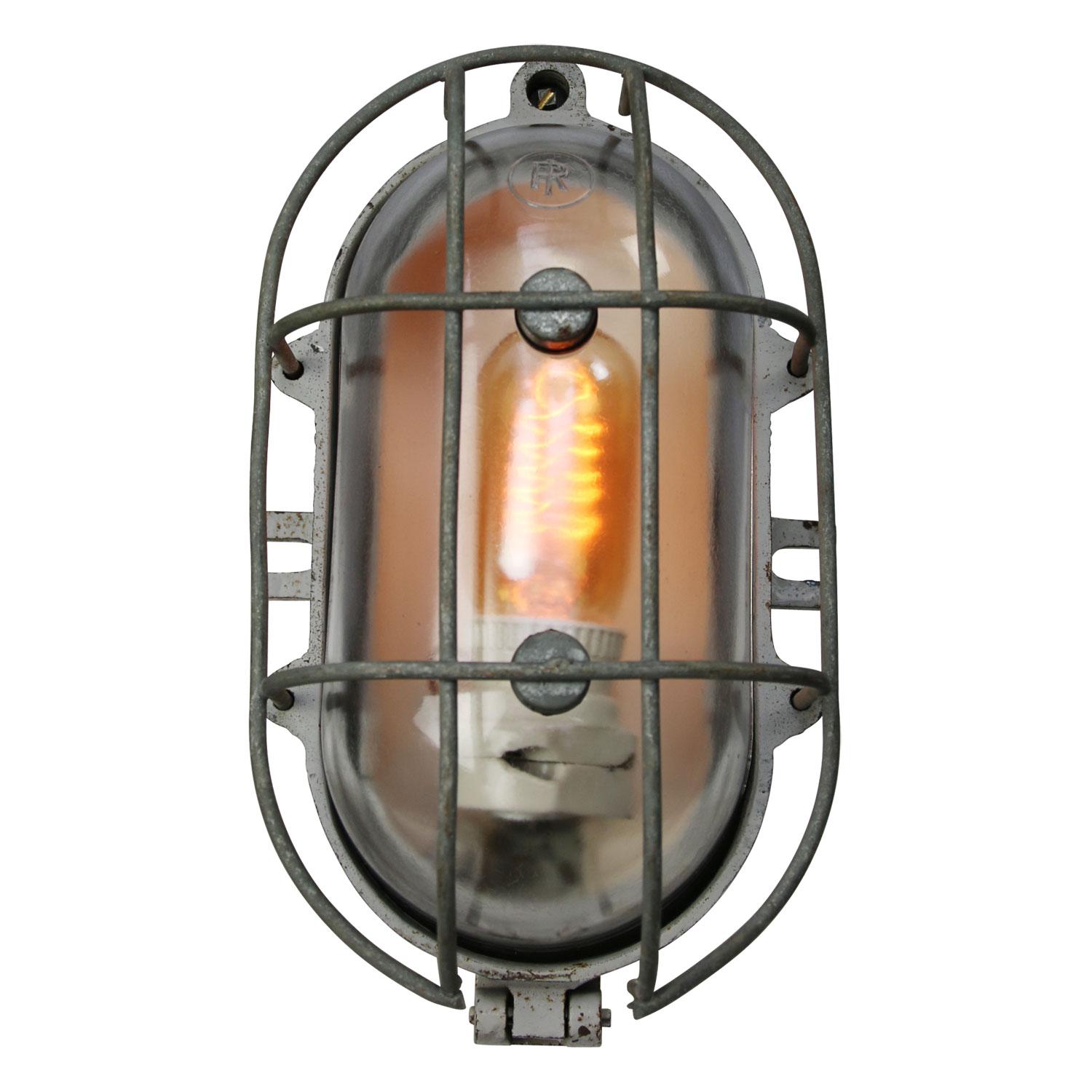 Industrial wall or ceiling lamp made by ‘Industria Rotterdam’
cast iron, clear glass

Weight: 2.78 kg / 6.1 lb

Priced per individual item. All lamps have been made suitable by international standards for incandescent light bulbs, energy-efficient