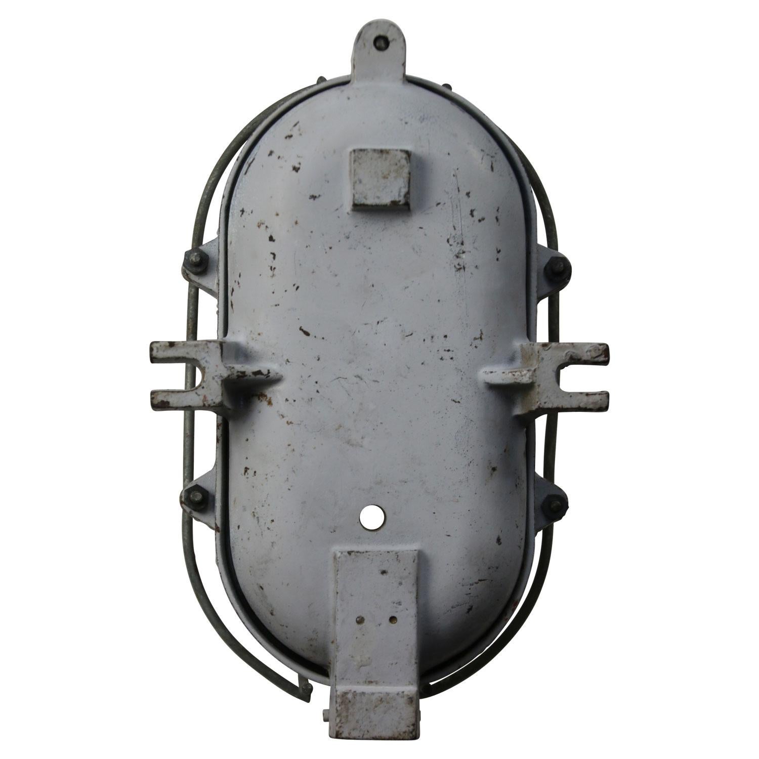 Cast Iron Industrial Clear Glass Wall Lamps Sconces by Industria Rotterdam In Good Condition For Sale In Amsterdam, NL