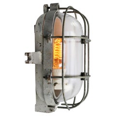 Cast Iron Industrial Clear Glass Wall Lamps Sconces by Industria Rotterdam
