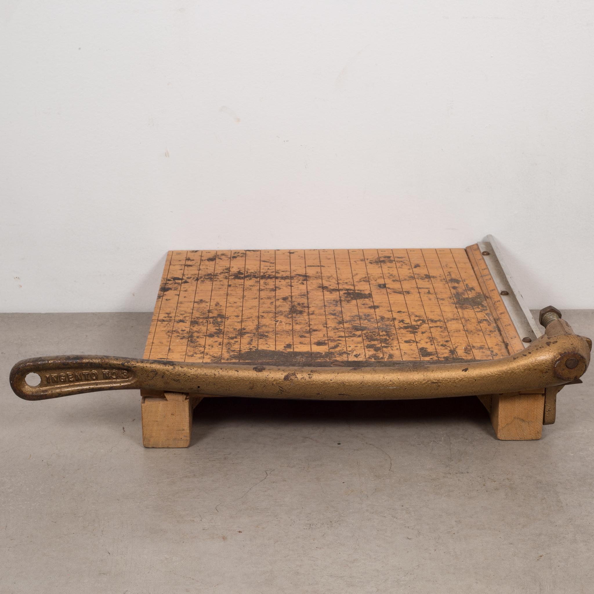 20th Century Cast Iron Ingento No. 3 Paper Cutter, circa 1940