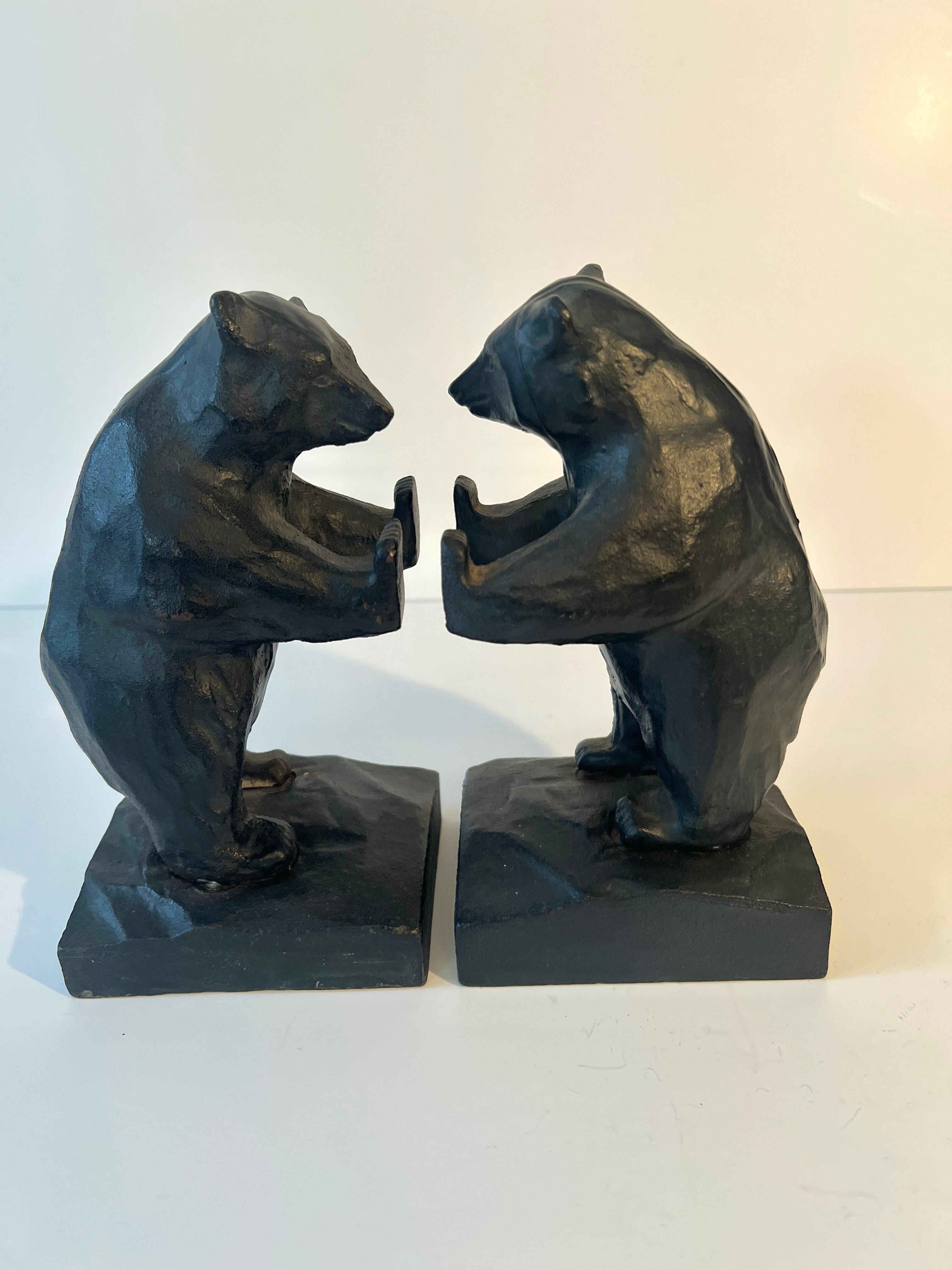 Cast Iron Japanese Grizzly Bear Bookends 2