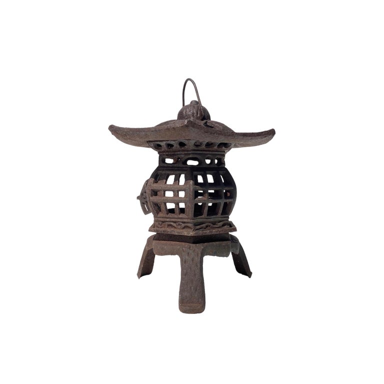 Cast Iron Japanese Pagoda with Hearts For Sale at 1stDibs