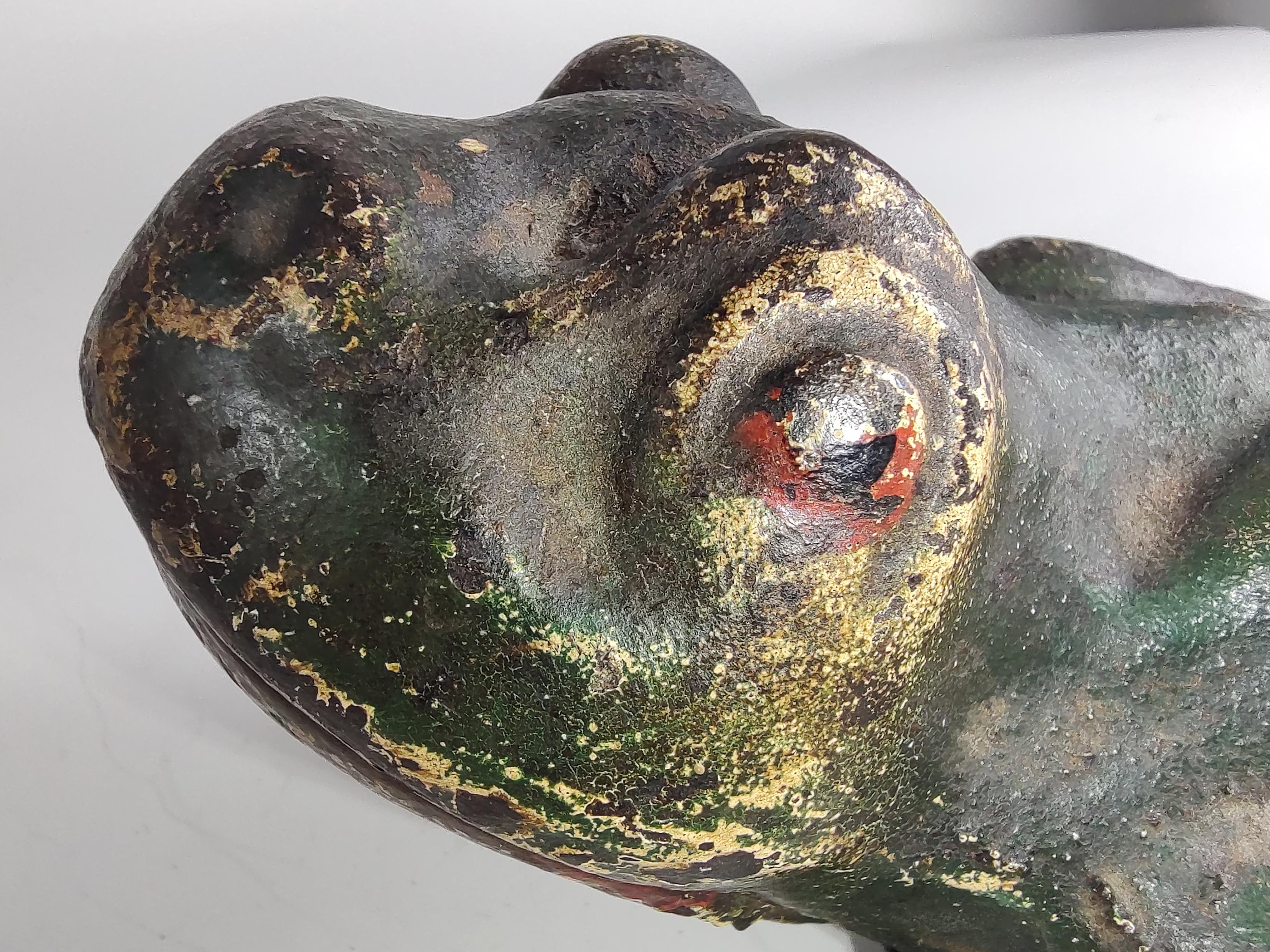 cast iron frog doorstop