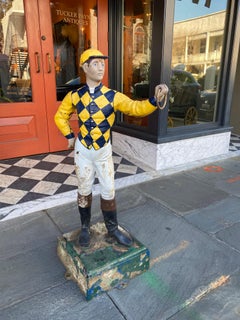 Cast Iron Lawn Jockey from the 1900s, in Great Paint
