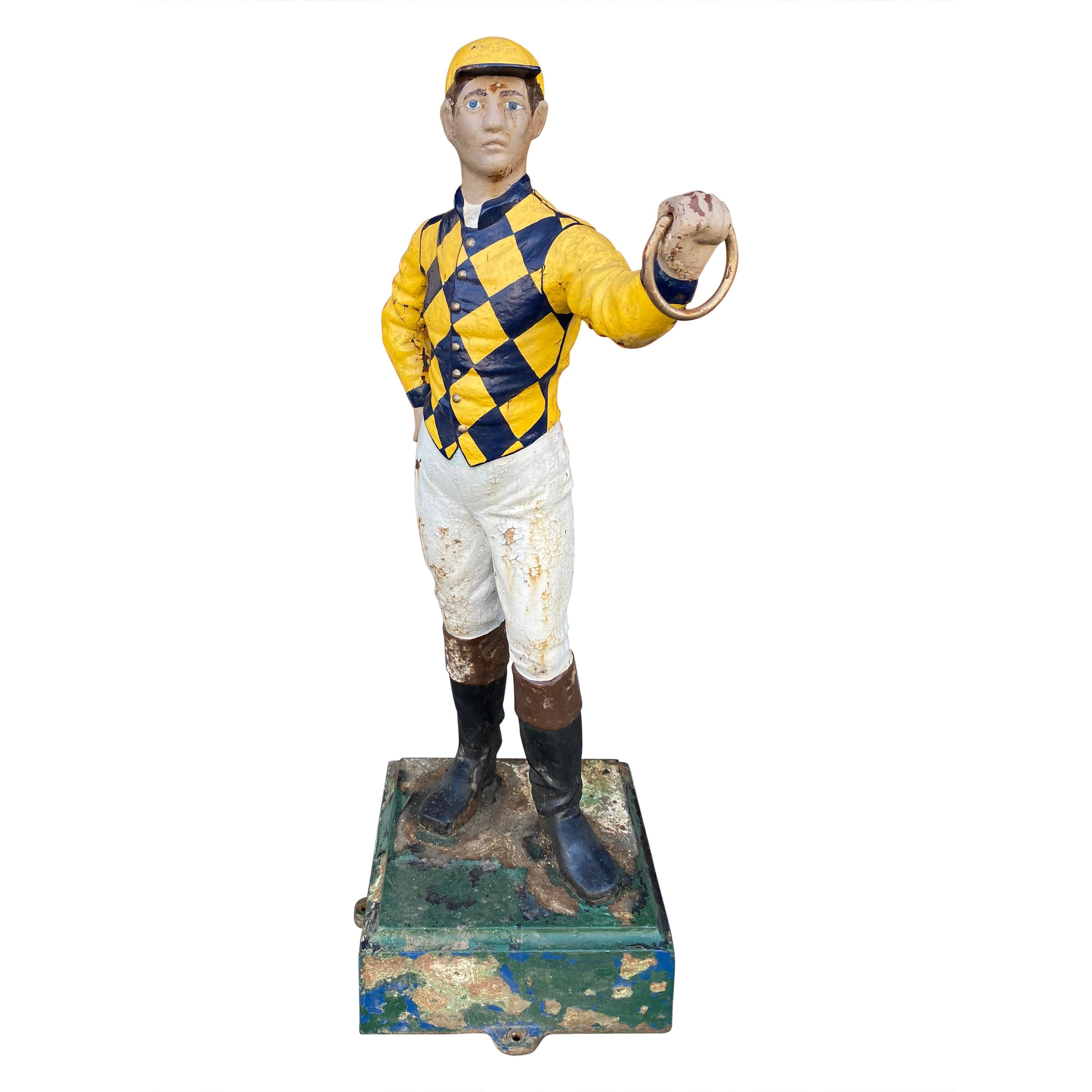 Cast Iron Lawn Jockey from the 1900s, in Great Paint