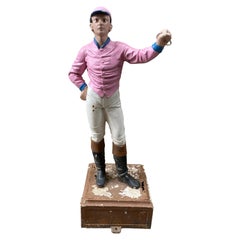 Vintage Cast Iron Lawn Jockey from the Early 20th Century