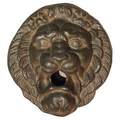 Cast Iron Lion Fountain Element or Spout from France, 20th Century