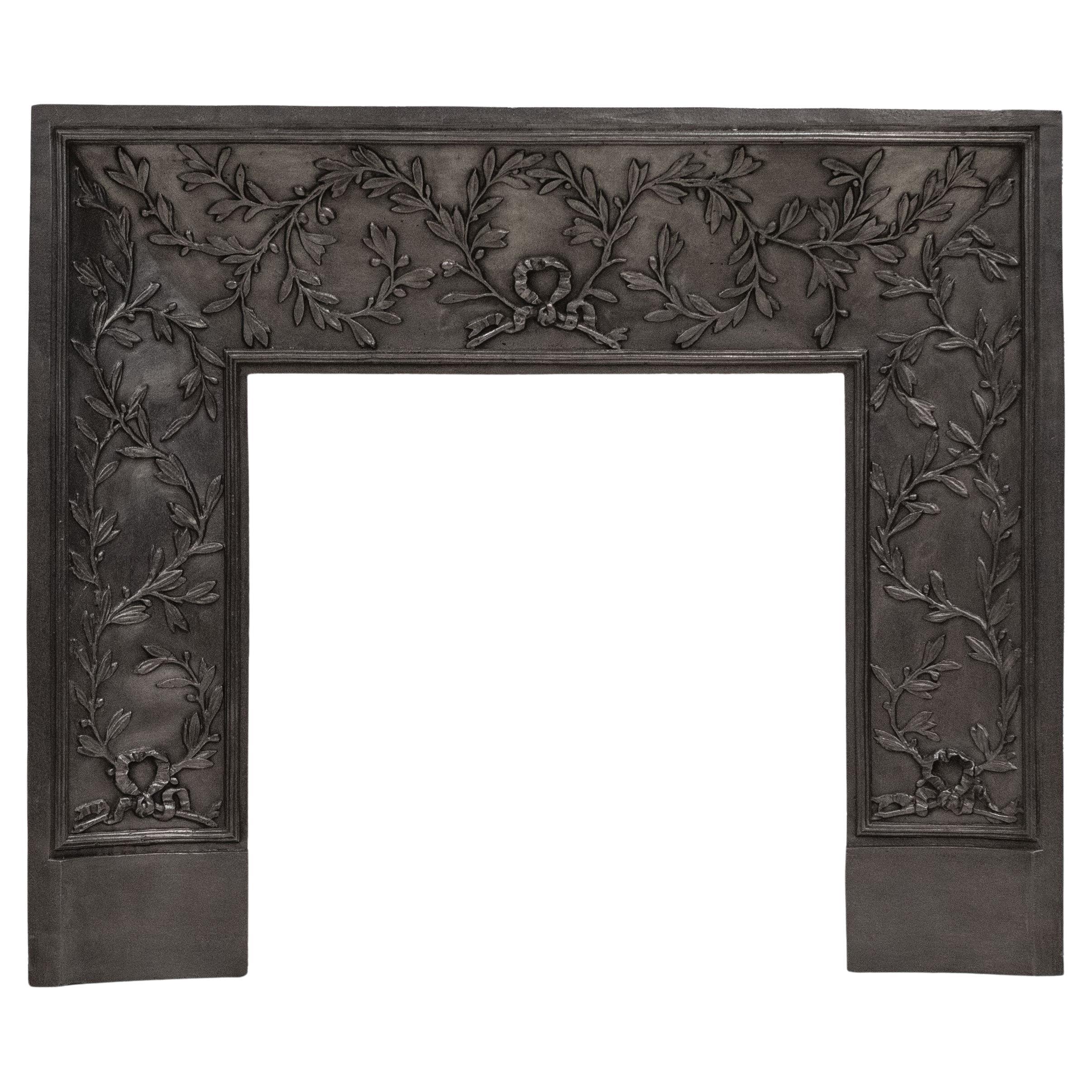 Cast Iron Louis XVI Style Fireplace Insert