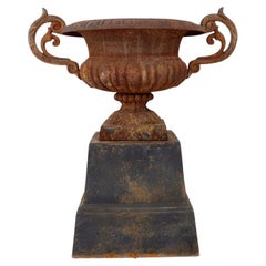 Cast iron Medici Vase on base - Garden decoration