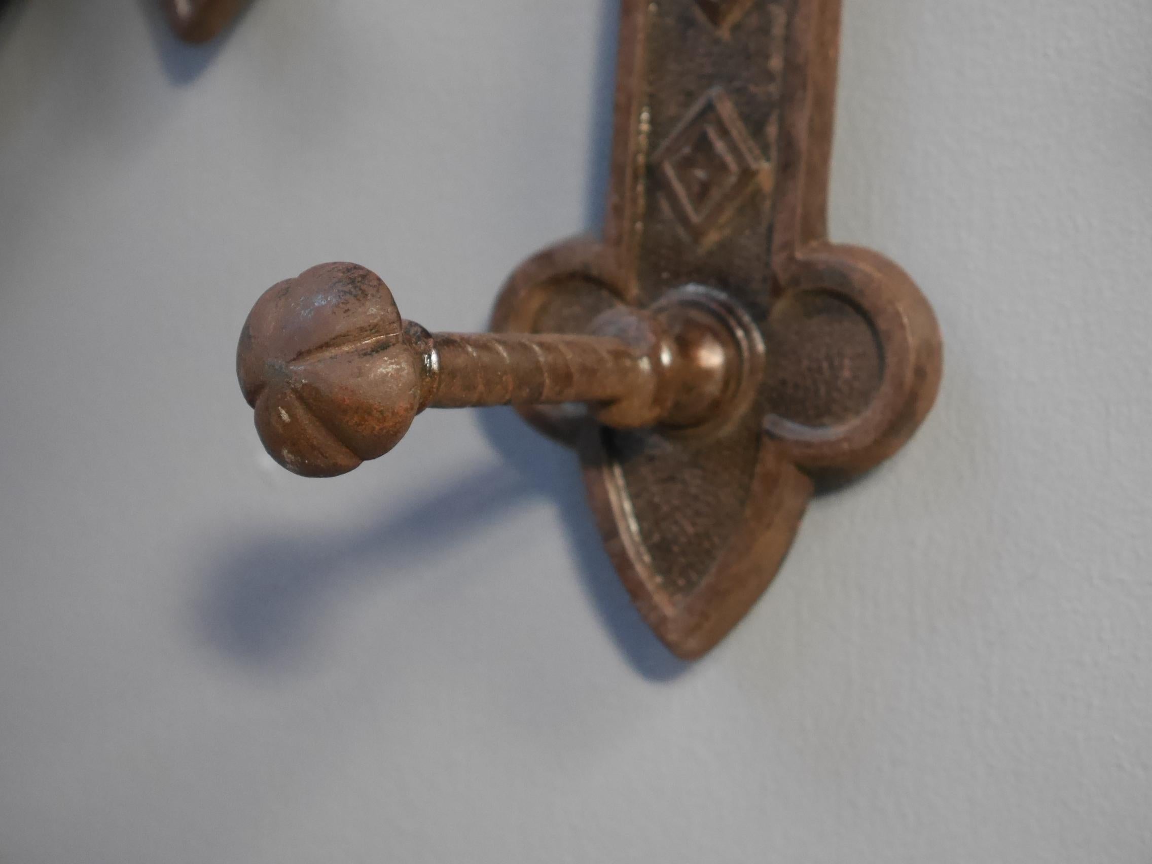 Cast Iron Medieval Style Coat Rack, circa 1900 In Good Condition In Downham Market, GB