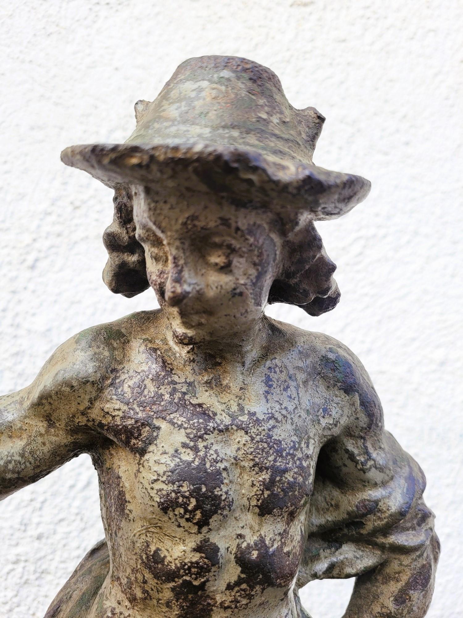 Statua di Mercurio in ghisa in vendita 12