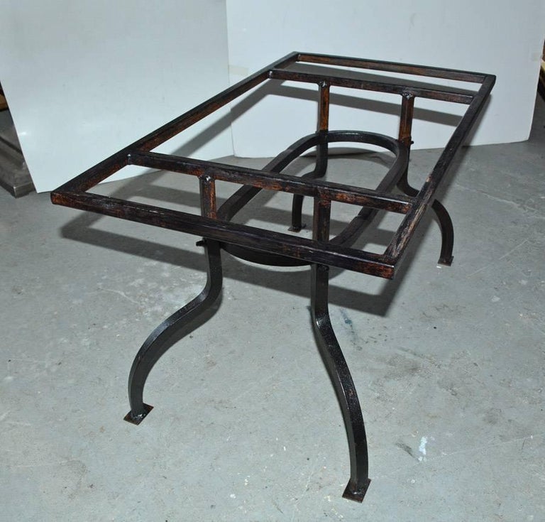 Cast Iron Metal Top Indoor or Outdoor Garden Coffee Table at 1stDibs
