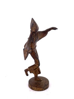 Cast Iron Midcentury Japanese Geisha Figurine