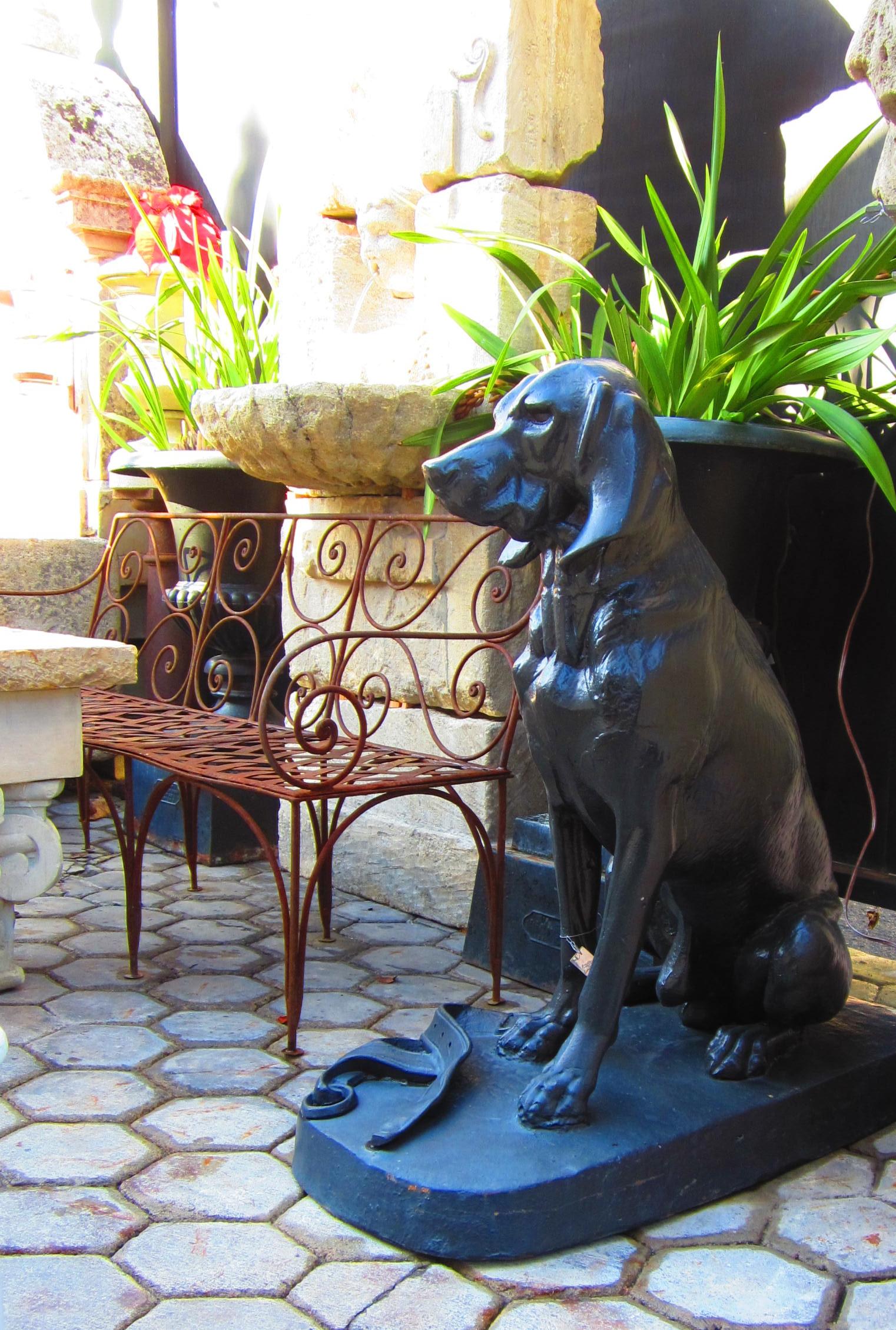 hound dog statue