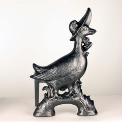 Cast Iron Mother Goose Andirons
