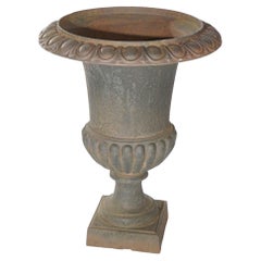 Cast Iron Neoclassical Garden Urn Planter 20th C