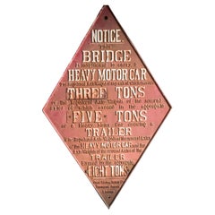 Vintage Cast Iron Paddington Diamond Bridge Diamond Plaque