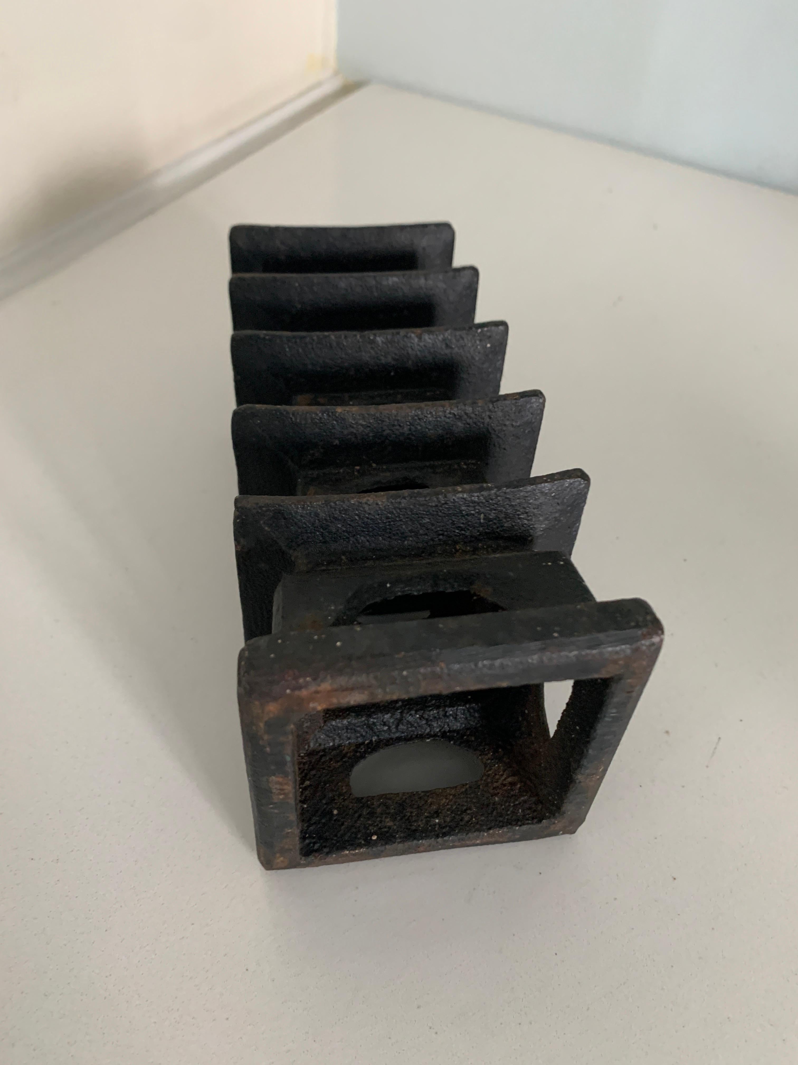 Cast Iron Pagoda Censer or Paperweight In Good Condition For Sale In Los Angeles, CA