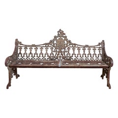 Cast Iron Park Bench with Royal Crest