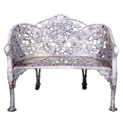 Cast Iron Passion Flower Bench