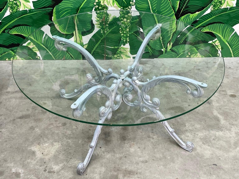 Cast Iron Patio Coffee Table by Woodard For Sale at 1stDibs