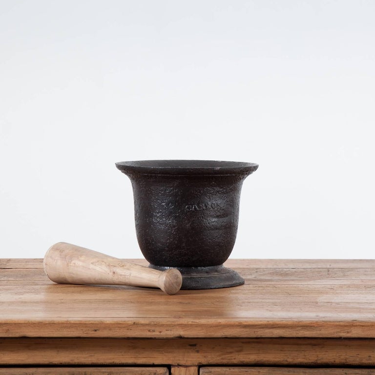 Cast Iron Pestle and Mortar Stamped Carron For Sale at 1stDibs cast iron pestle and mortar